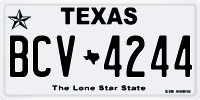 TX license plate BCV4244