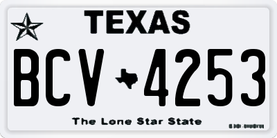 TX license plate BCV4253
