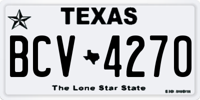 TX license plate BCV4270