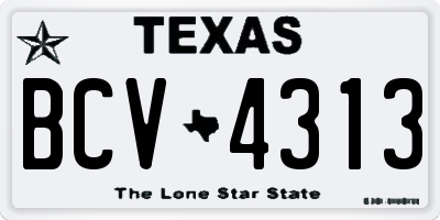 TX license plate BCV4313