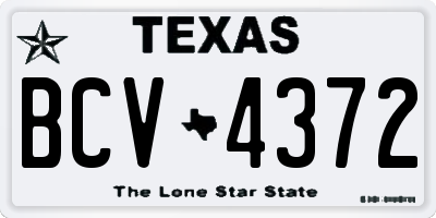 TX license plate BCV4372