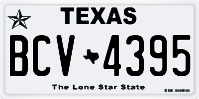 TX license plate BCV4395