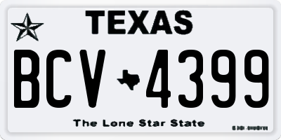 TX license plate BCV4399