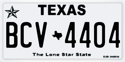 TX license plate BCV4404