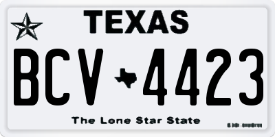 TX license plate BCV4423