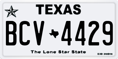 TX license plate BCV4429
