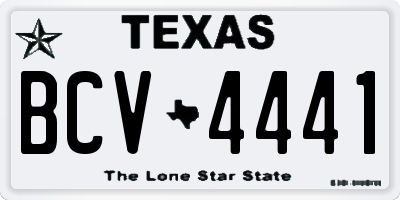TX license plate BCV4441