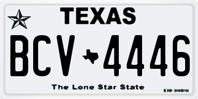 TX license plate BCV4446
