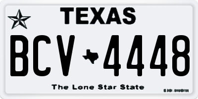 TX license plate BCV4448