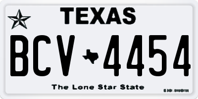TX license plate BCV4454