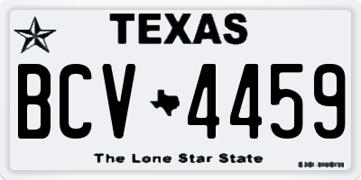 TX license plate BCV4459