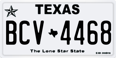 TX license plate BCV4468