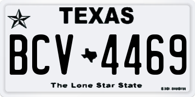 TX license plate BCV4469