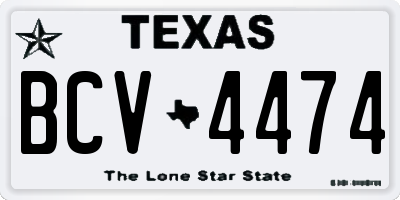 TX license plate BCV4474