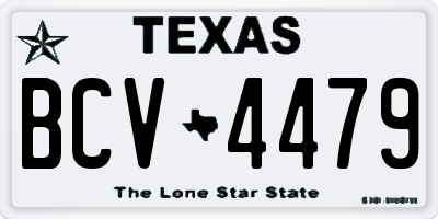 TX license plate BCV4479