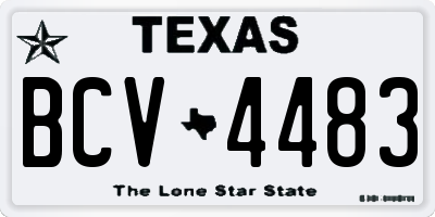 TX license plate BCV4483