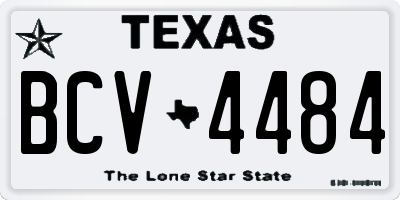 TX license plate BCV4484