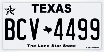TX license plate BCV4499