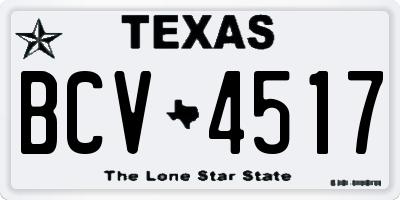 TX license plate BCV4517