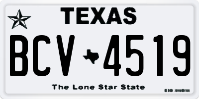 TX license plate BCV4519
