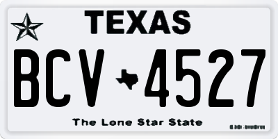 TX license plate BCV4527