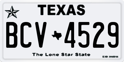 TX license plate BCV4529
