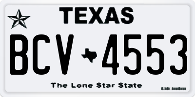 TX license plate BCV4553