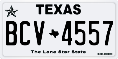 TX license plate BCV4557