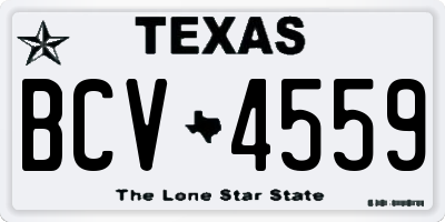 TX license plate BCV4559