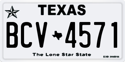 TX license plate BCV4571