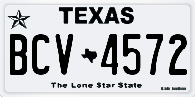 TX license plate BCV4572