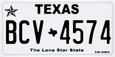 TX license plate BCV4574