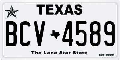 TX license plate BCV4589