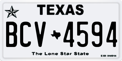 TX license plate BCV4594