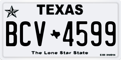 TX license plate BCV4599