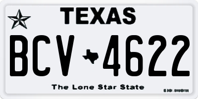 TX license plate BCV4622