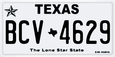 TX license plate BCV4629