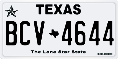 TX license plate BCV4644