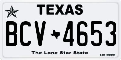 TX license plate BCV4653