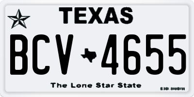 TX license plate BCV4655