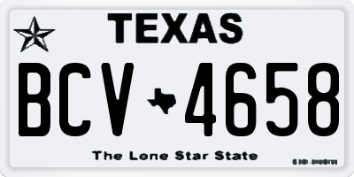 TX license plate BCV4658
