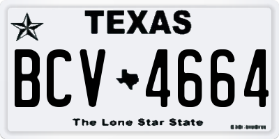 TX license plate BCV4664