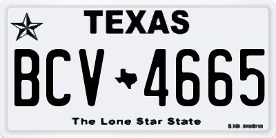 TX license plate BCV4665