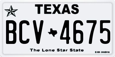 TX license plate BCV4675