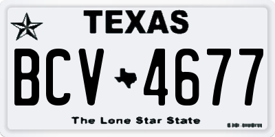 TX license plate BCV4677