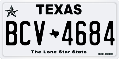 TX license plate BCV4684