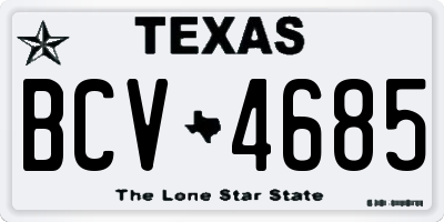 TX license plate BCV4685