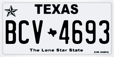 TX license plate BCV4693