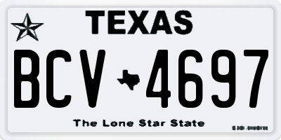 TX license plate BCV4697