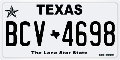 TX license plate BCV4698